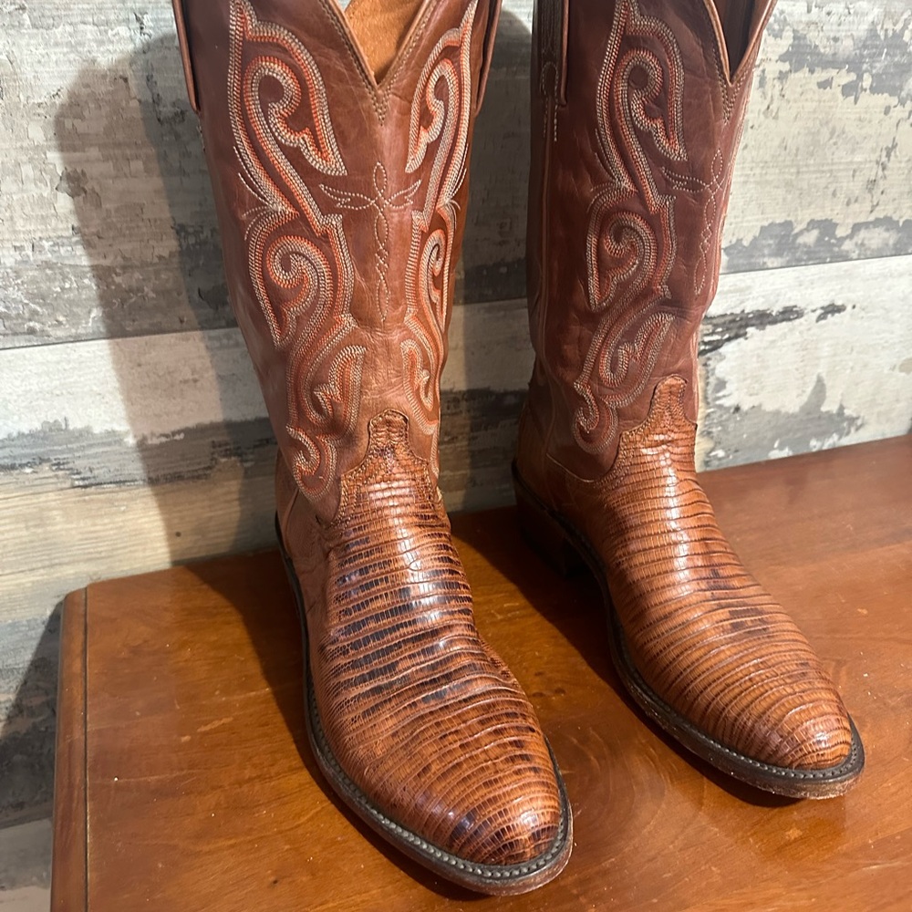 Lucchese exotic lizard cowboy boots